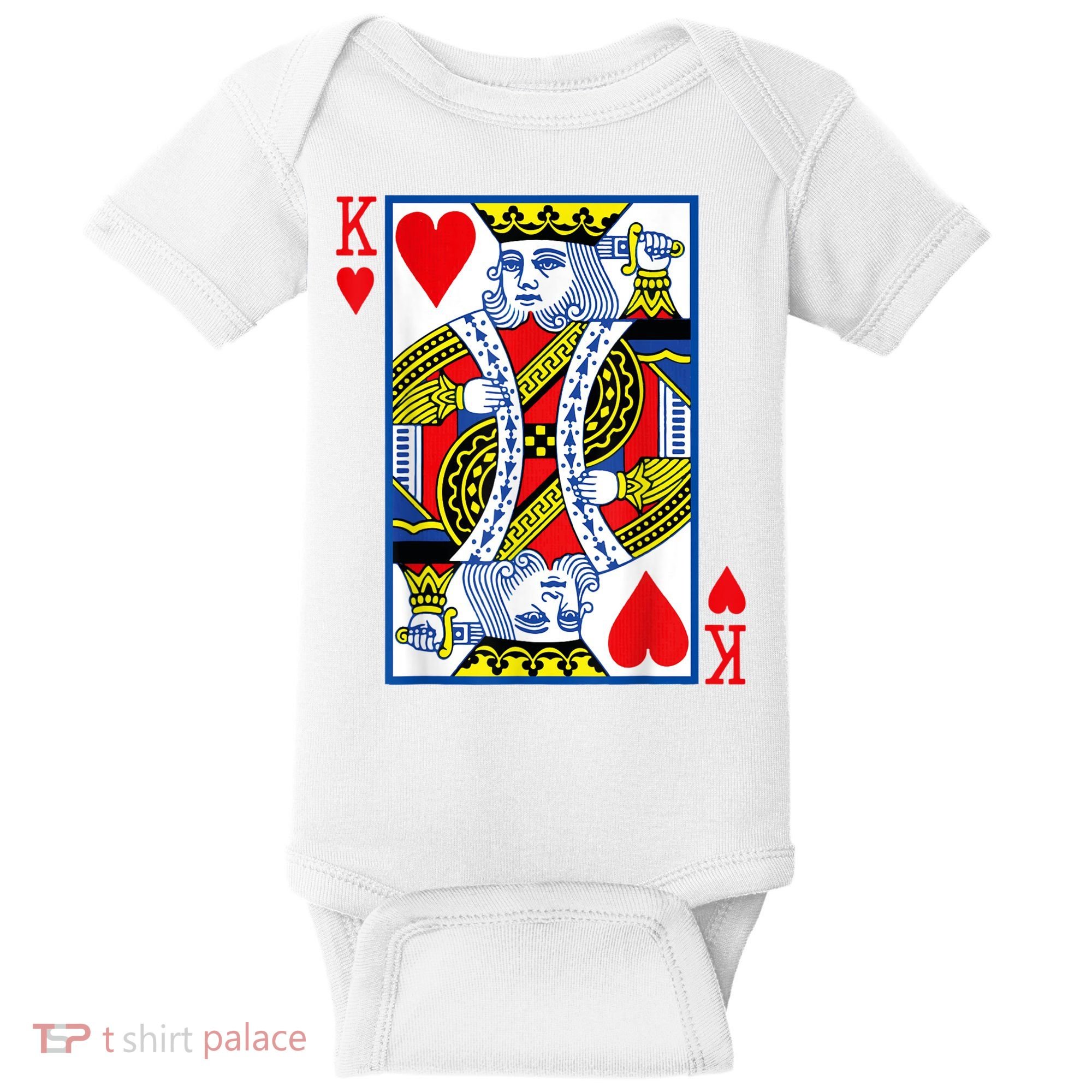 King Of Hearts Costume Playing Card Poker Baby Bodysuit