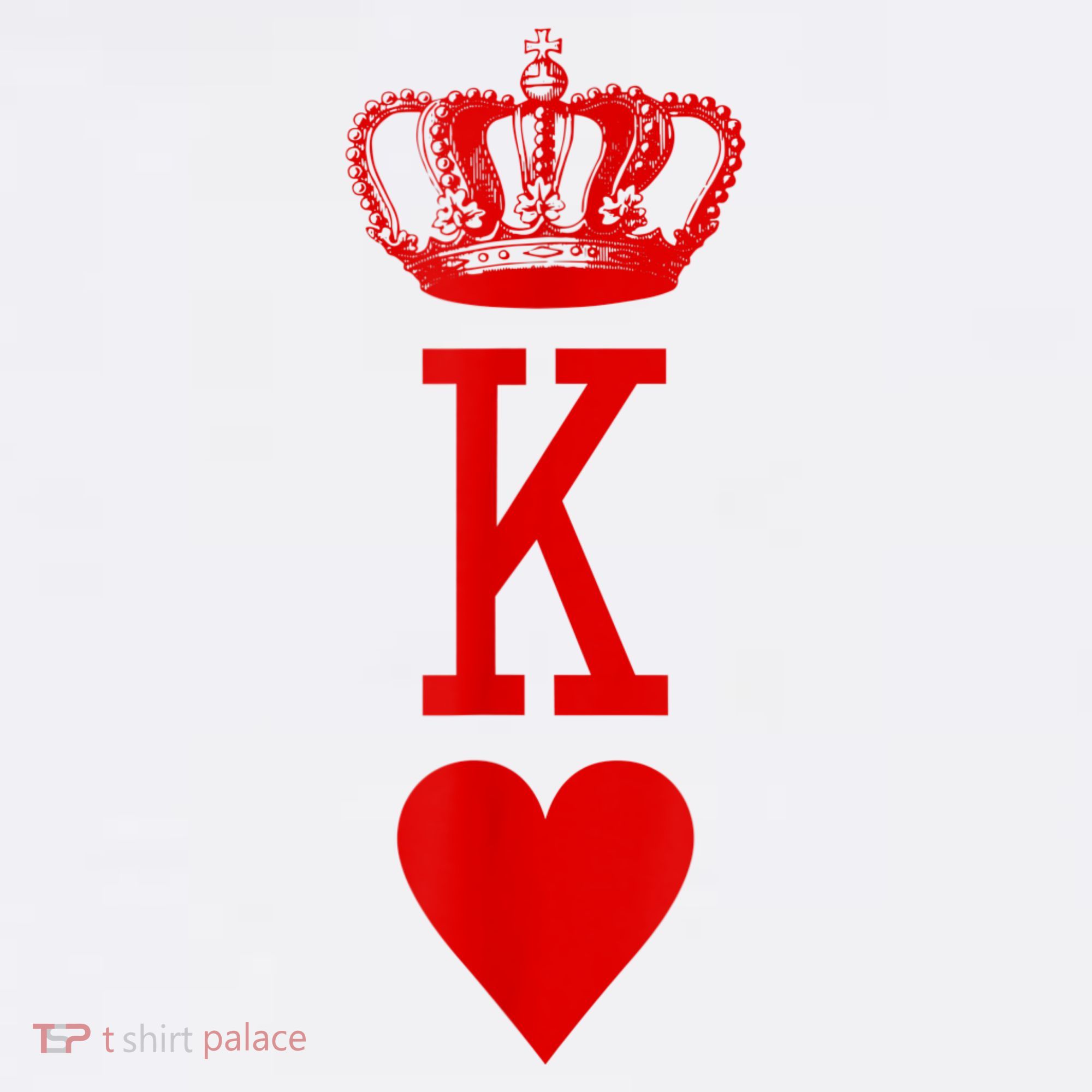 King Of Hearts Vintage Crown Engraving Card T-Shirt
