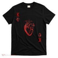 King Of Hearts Vintage Crown Engraving Card T-Shirt thumb 0