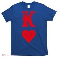 King Of Hearts Playing Cards Couples Halloween Costume Gift T-Shirt thumb 0