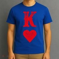King Of Hearts Playing Cards Couples Halloween Costume Gift T-Shirt thumb 3