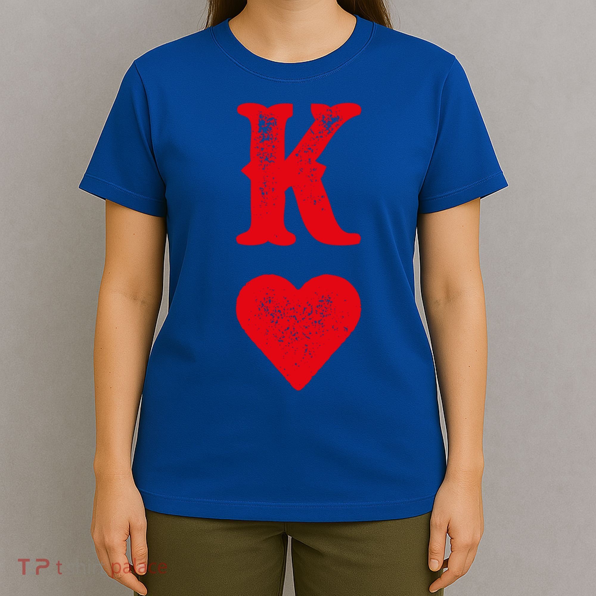 King Of Hearts Playing Cards Couples Halloween Costume Gift T-Shirt