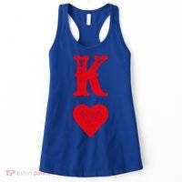 King Of Hearts Playing Cards Couples Halloween Costume Gift Women's Tank Top thumb 0
