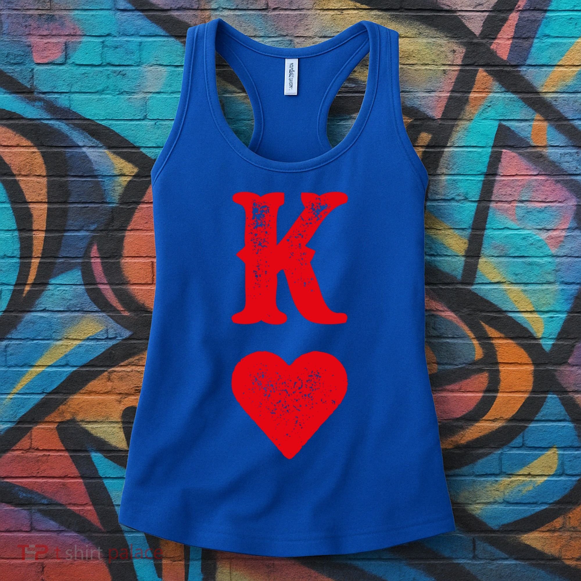 King Of Hearts Playing Cards Couples Halloween Costume Gift Women's Tank Top