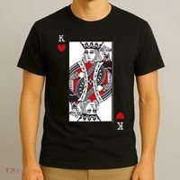 King Of Hearts Valentines Day Cool Playing Card Poker Casino T-Shirt thumb 3