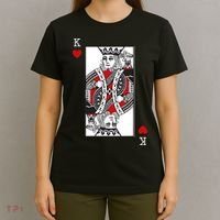 King Of Hearts Valentines Day Cool Playing Card Poker Casino T-Shirt thumb 4