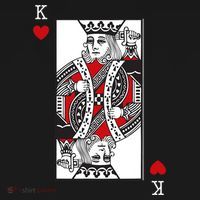 King Of Hearts Valentines Day Cool Playing Card Poker Casino T-Shirt thumb 7