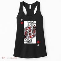 King Of Hearts Valentines Day Cool Playing Card Poker Casino Women's Tank Top thumb 0