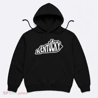 Kentucky Outline In White Hoodie thumb 0