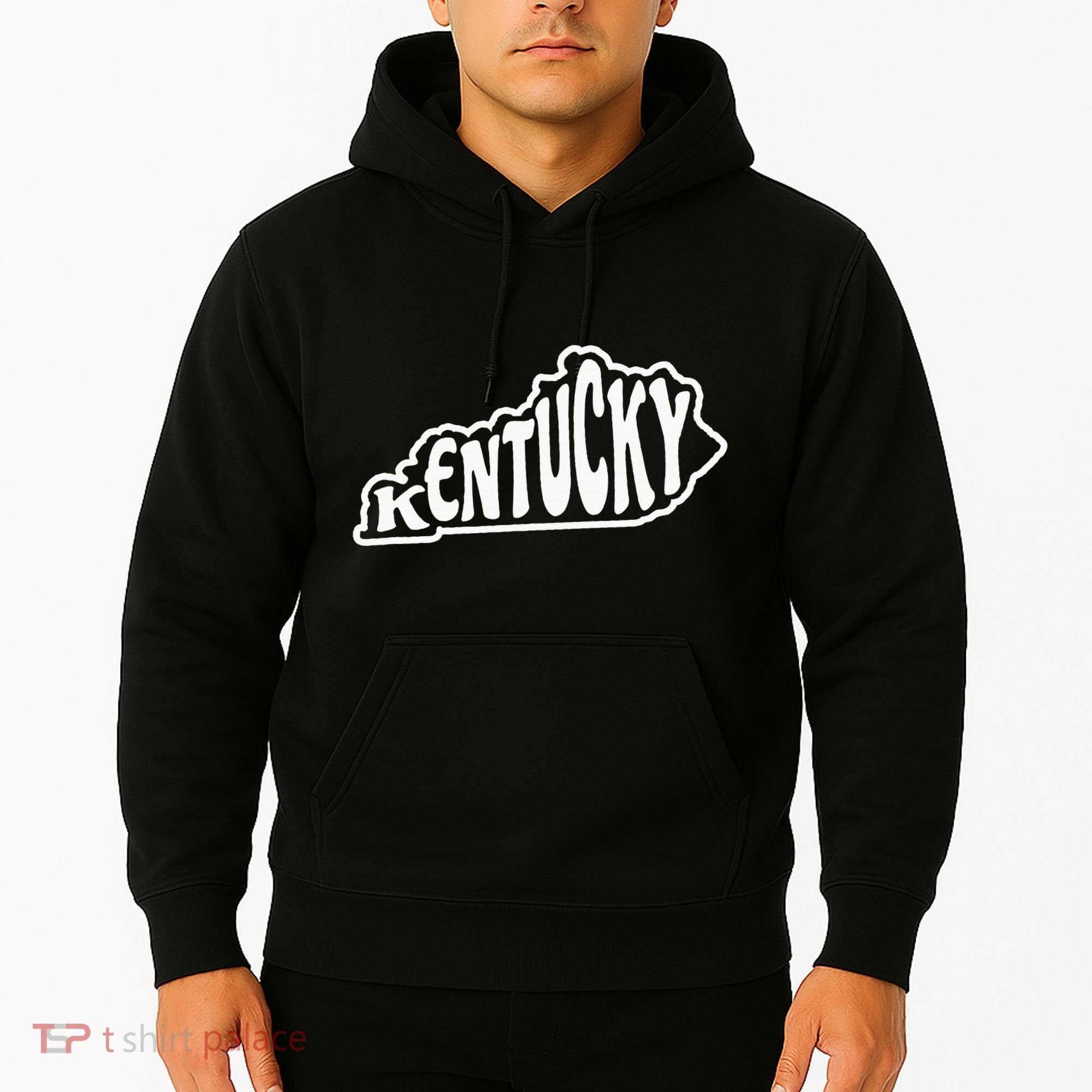 Kentucky Outline In White Hoodie