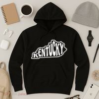 Kentucky Outline In White Hoodie thumb 3