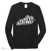 Kentucky Outline In White Long Sleeve Shirt thumb 0