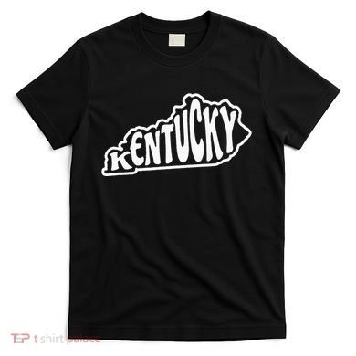 Kentucky Outline In White T-Shirt