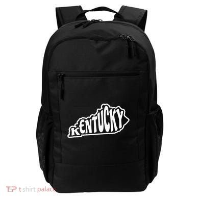 Kentucky Outline In White Backpack