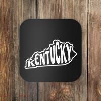 Kentucky Outline In White Coaster thumb 0