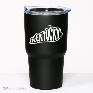 Kentucky Outline In White Tumbler