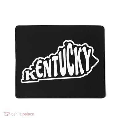 Kentucky Outline In White Mousepad