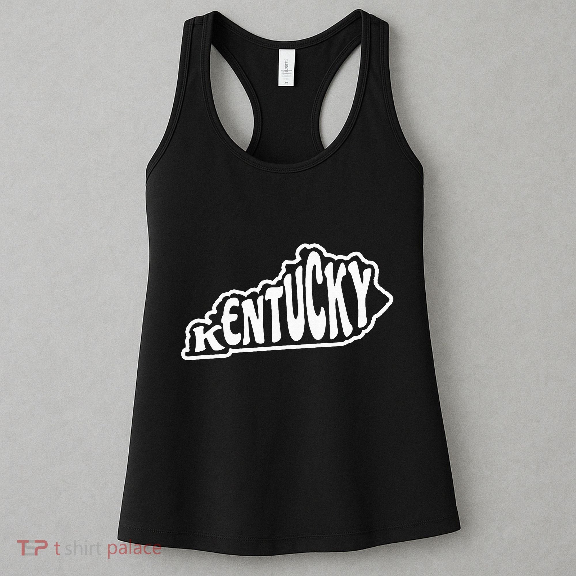 Kentucky Outline In White Women's Tank Top