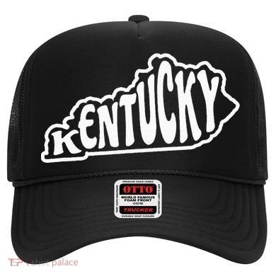 Kentucky Outline In White Hat