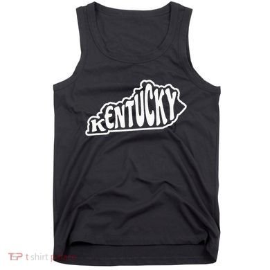 Kentucky Outline In White Tank Top