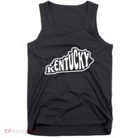 Kentucky Outline In White Tank Top thumb 0