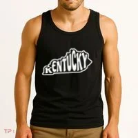 Kentucky Outline In White Tank Top thumb 3