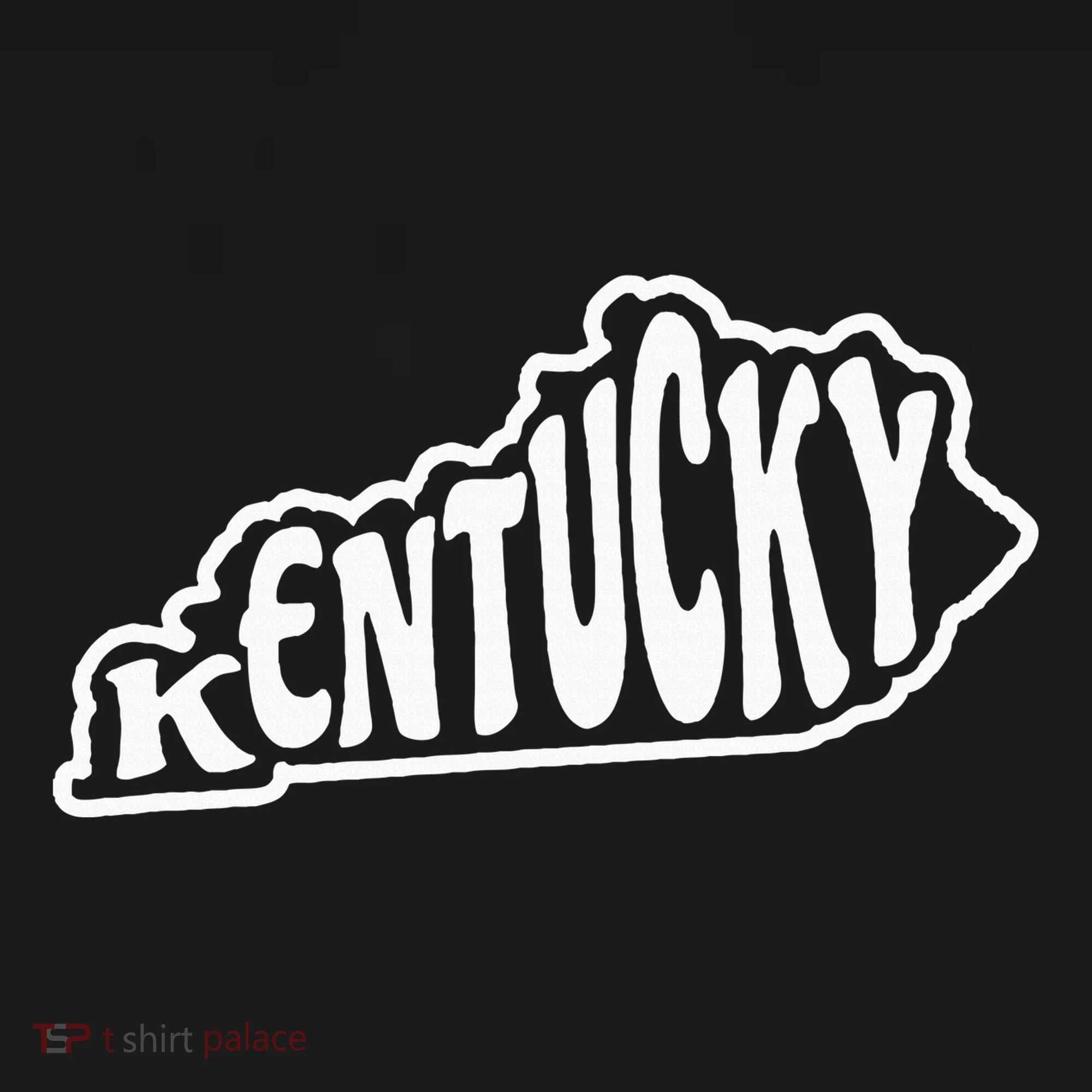 Kentucky Outline In White Tank Top