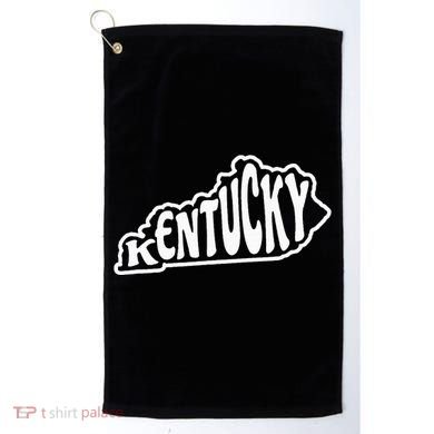 Kentucky Outline In White Golf Towel