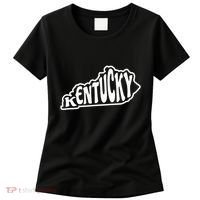 Kentucky Outline In White Women's T-Shirt thumb 0