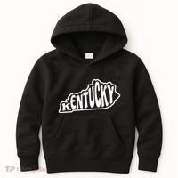Kentucky Outline In White Kids Hoodie thumb 0