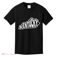 Kentucky Outline In White Kids T-Shirt thumb 0