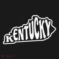 Kentucky Outline In White Tote Bag thumb 4