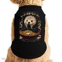 Kawaii Otter Japanese Ra noodles soup Otter Lover Doggie Tank thumb 0
