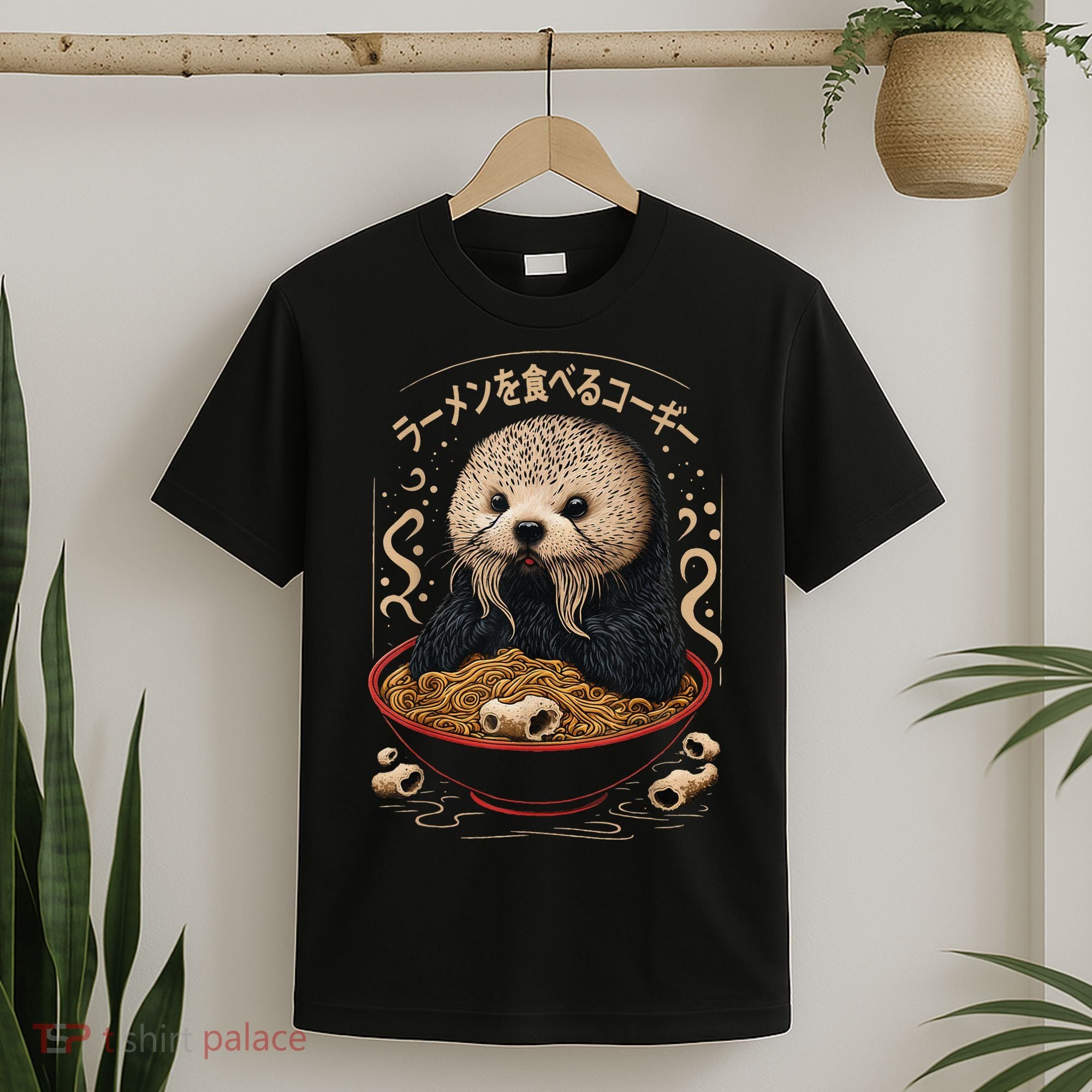 Kawaii Otter Japanese Ra noodles soup Otter Lover T-Shirt