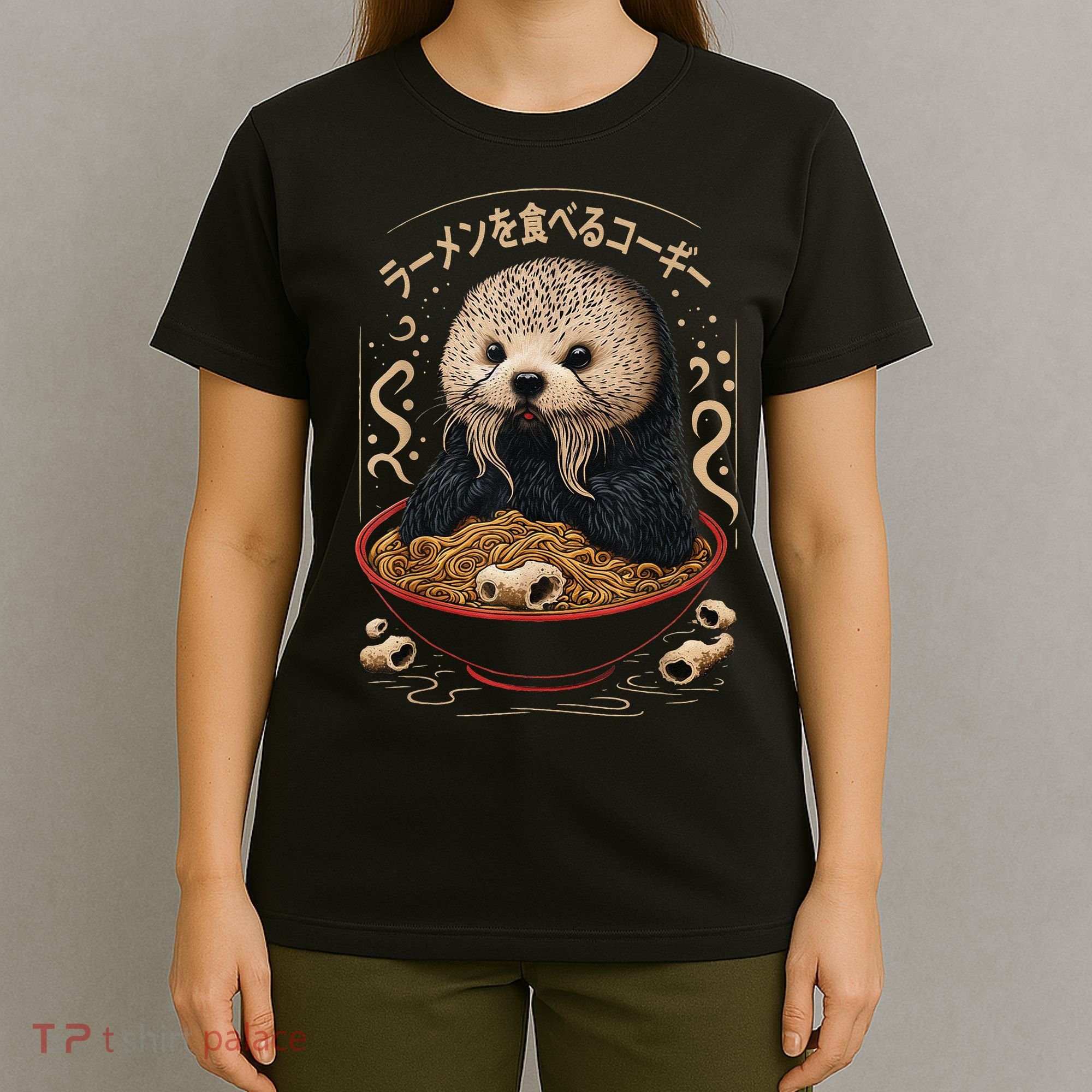 Kawaii Otter Japanese Ra noodles soup Otter Lover T-Shirt