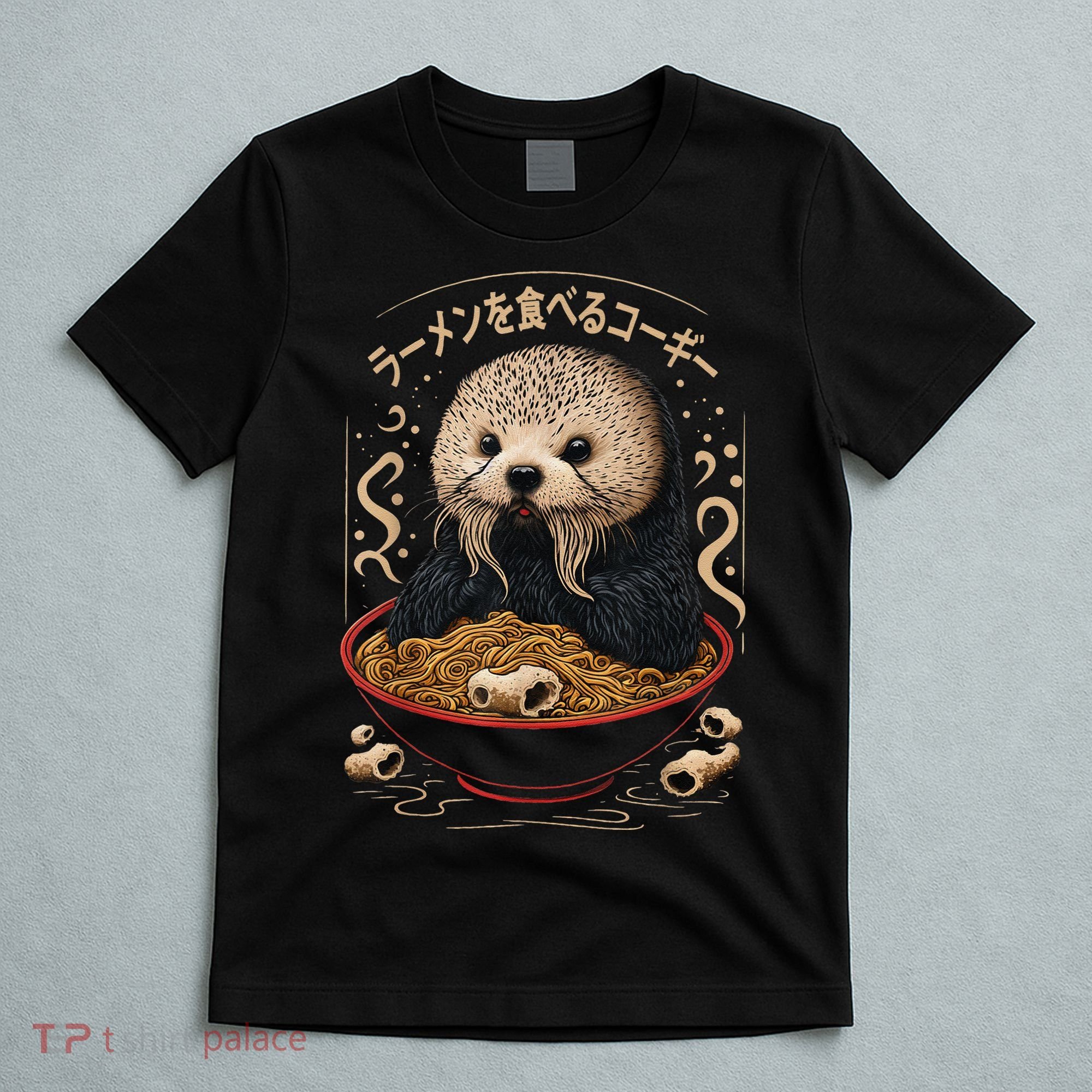 Kawaii Otter Japanese Ra noodles soup Otter Lover T-Shirt