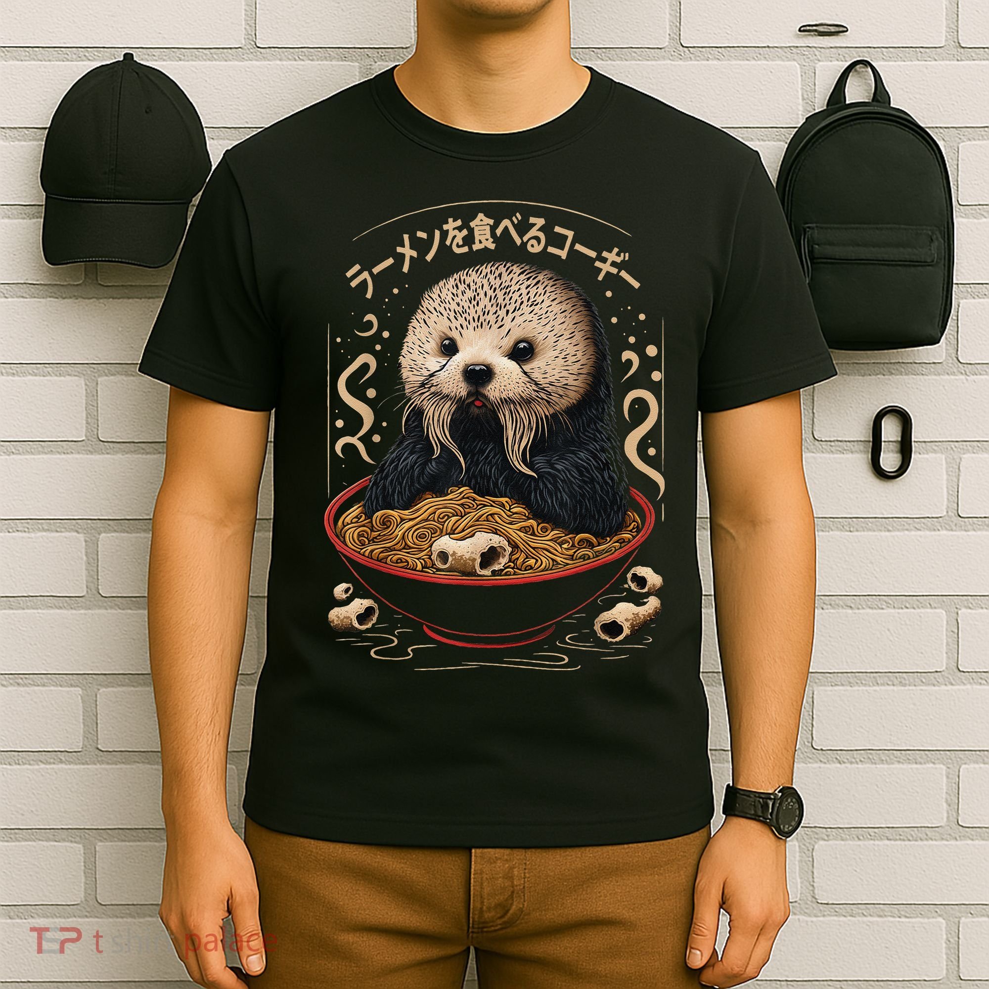 Kawaii Otter Japanese Ra noodles soup Otter Lover T-Shirt