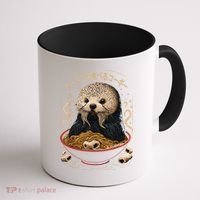 Kawaii Otter Japanese Ra noodles soup Otter Lover Coffee Mug thumb 1