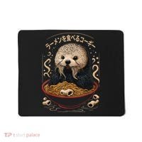 Kawaii Otter Japanese Ra noodles soup Otter Lover Mousepad thumb 0