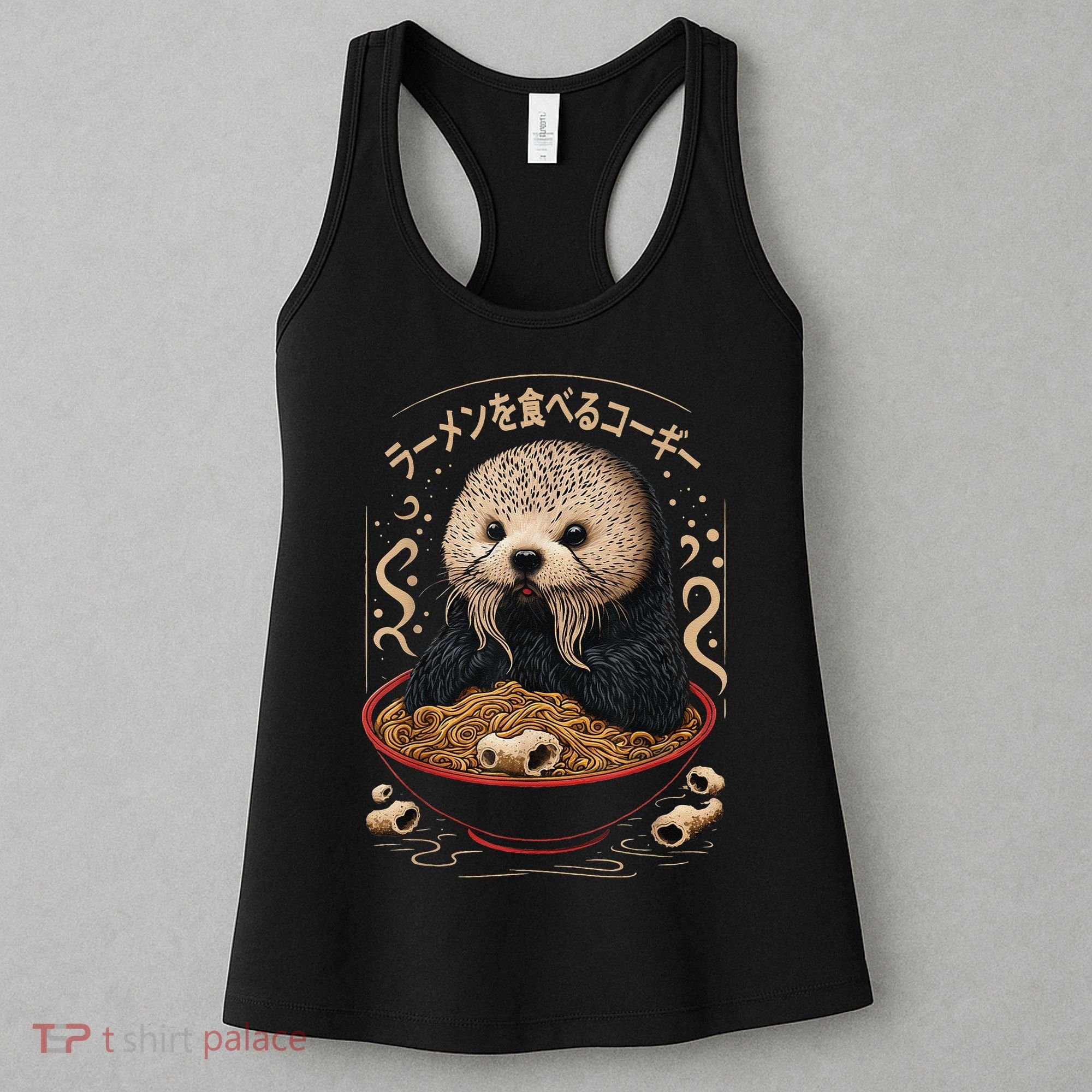 Kawaii Otter Japanese Ra noodles soup Otter Lover Women's Tank Top