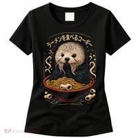Kawaii Otter Japanese Ra noodles soup Otter Lover Women's T-Shirt thumb 0