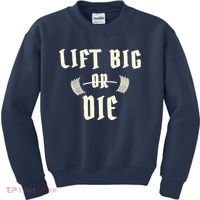 King Of Juco Merch Lift Big Or Die Kids Sweatshirt thumb 0