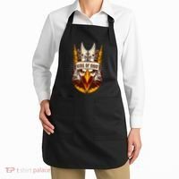 King Of Ohio Ironic Meme Brainrot Trendy Rizz Quote Apron thumb 2