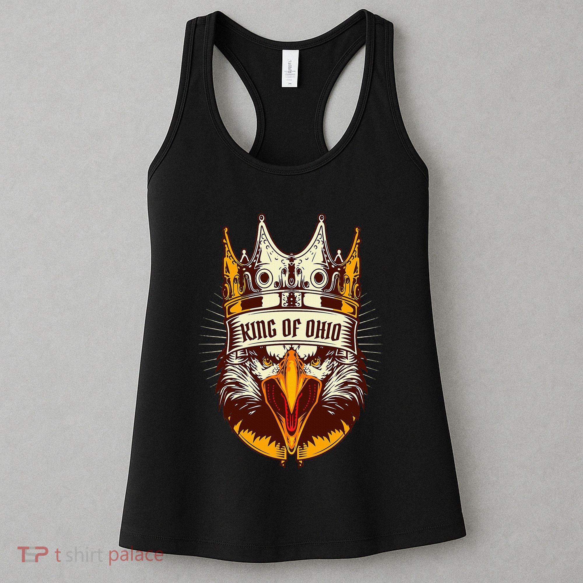 King Of Ohio Ironic Meme Brainrot Trendy Rizz Quote Women's Tank Top