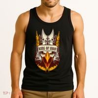 King Of Ohio Ironic Meme Brainrot Trendy Rizz Quote Tank Top thumb 3