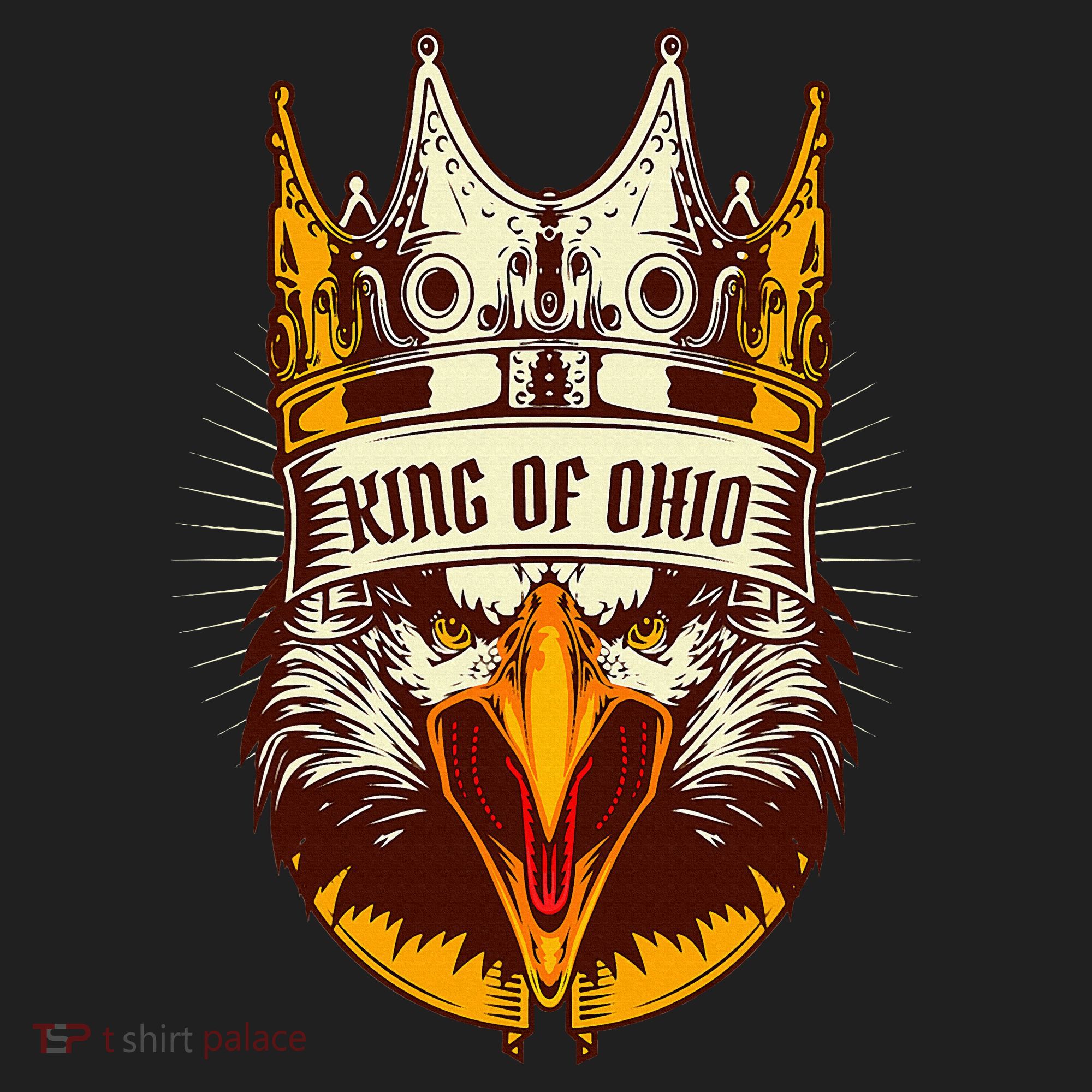 King Of Ohio Ironic Meme Brainrot Trendy Rizz Quote Golf Towel
