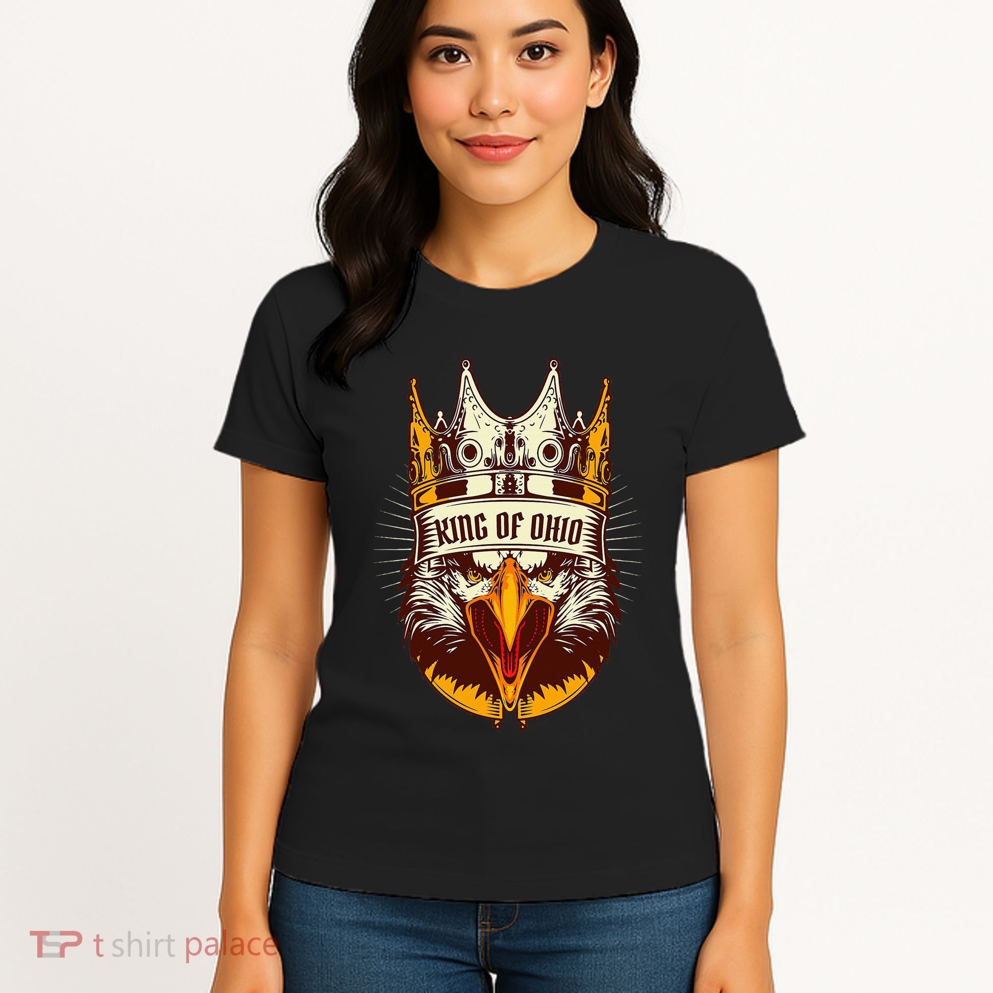 King Of Ohio Ironic Meme Brainrot Trendy Rizz Quote Women's T-Shirt