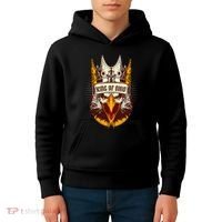 King Of Ohio Ironic Meme Brainrot Trendy Rizz Quote Kids Hoodie thumb 4