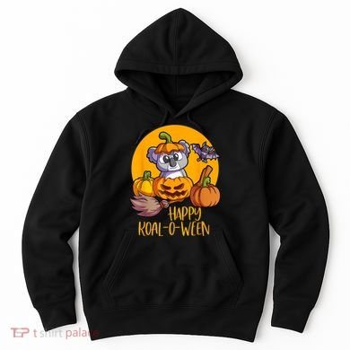 Koala On Pumpkin Witch Hat Pumpkin Face Halloween Koala Hoodie