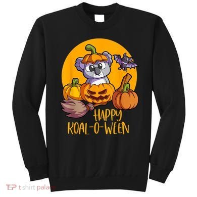Koala On Pumpkin Witch Hat Pumpkin Face Halloween Koala Sweatshirt